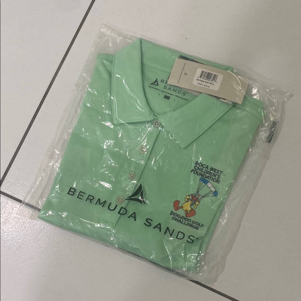 Adidas Green Polo Top with Classic Collar